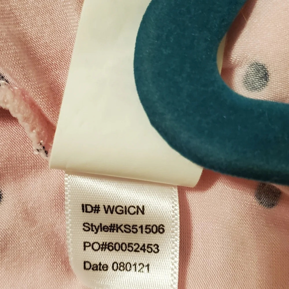 Kate Spade Evergreen Scattered Dot Sleepshirt Nightgown Pink Black XS - Picture 5 of 5